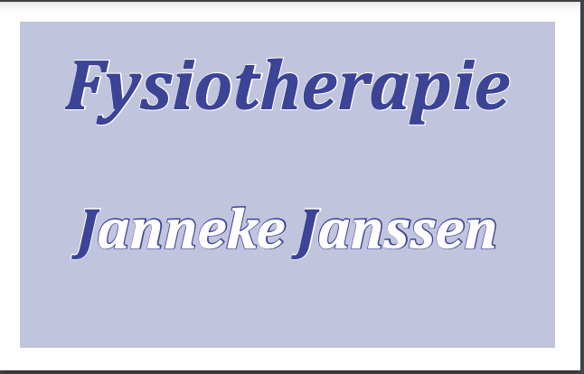 Fysiotherapie Janneke Janssen
